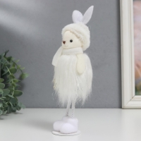 Сувенир "Зайка в пушистой белой шубке и шапочке" 22,5 см Сувенир "Зайка в пушистой белой шубке и шапочке" 22,5 см