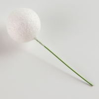 Фигурка для поделок и декора на проволоке &laquo;Шар&raquo;, набор 15 шт., размер 1 шт. &mdash; 3 &times; 9 см, цвет белый