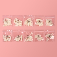 Типсы для наращивания ногтей, 500 шт, форма мягкий квадрат, с короткой контактной зоной, 10 размеров, цвет слоновая кость Типсы для наращивания ногтей, 500 шт, форма мягкий квадрат, с короткой контактной зоной, 10 размеров, цвет слоновая кость