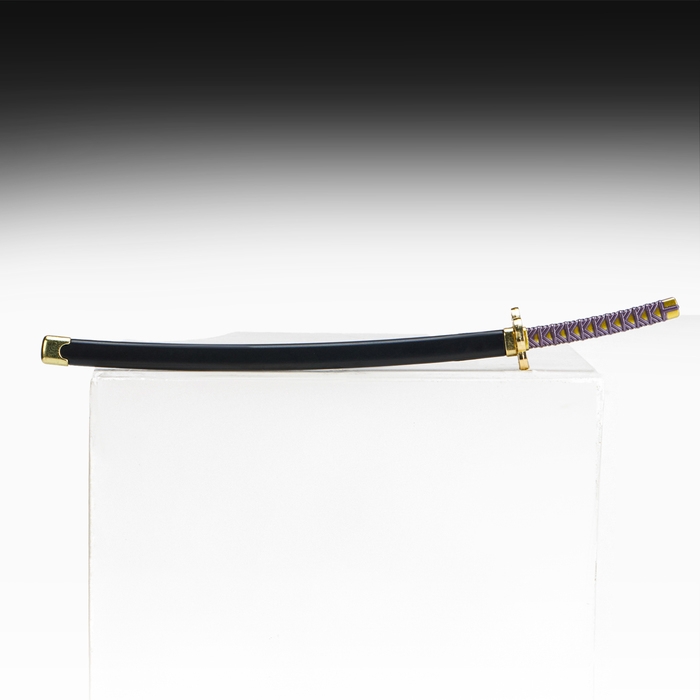 Сувенирное оружие мини "Катана Зеницу", 24 см, чёрная с сиреневым