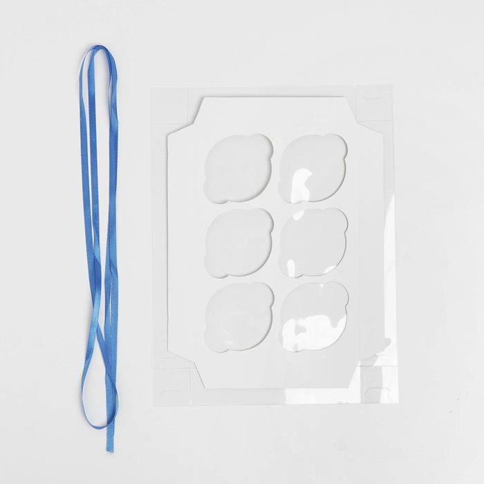 Коробка для капкейков, кондитерская упаковка с PVC крышкой, 6 ячеек &laquo;23 февраля&raquo;, 23 х 16 х 10 см