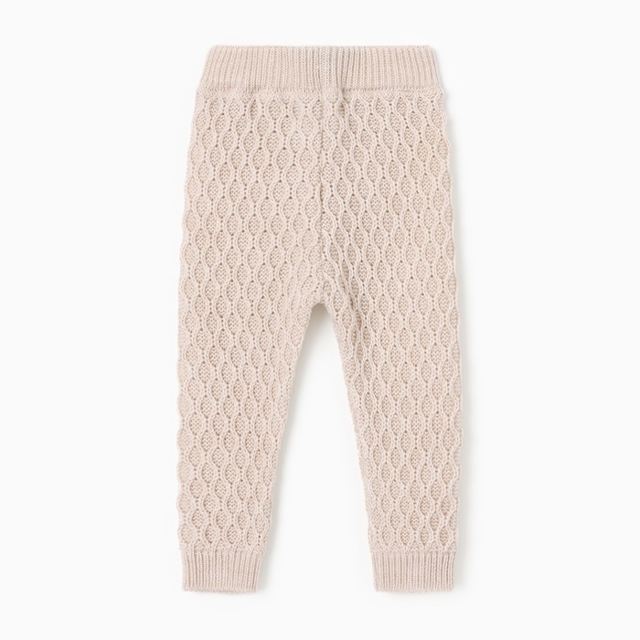 Брюки детские вязаные MINAKU, цвет бежевый, рост 68-74 см