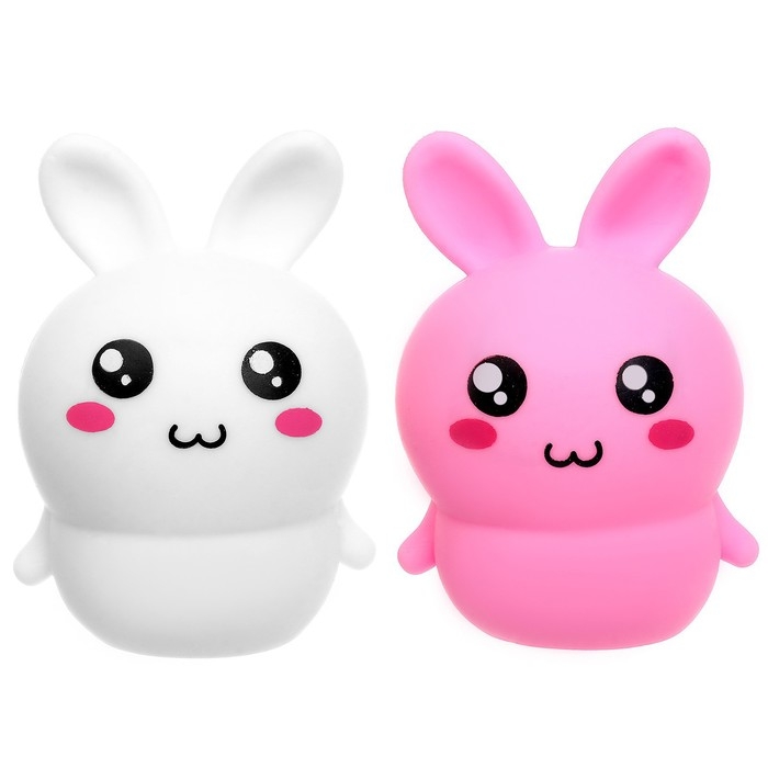 Антистресс сквиш мялка &laquo;Возьми зайку в свои руки&raquo;, с пастой, цвета МИКС, в шоубоксе