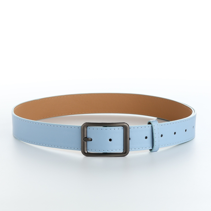 Ремень женский, ширина 3,5 см, цвет голубой