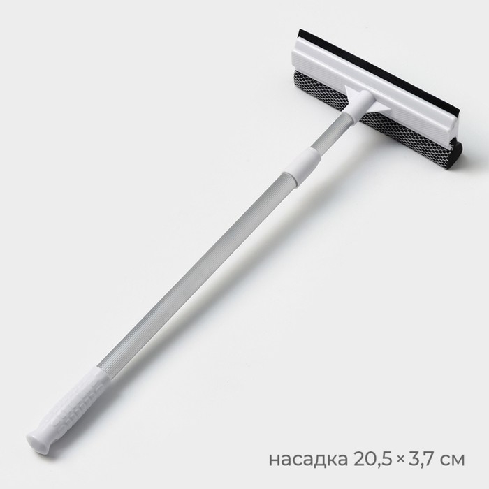 Щётка для окон Raccoon, поролоновая телескопическая насадка 47(80,5) см, две насадки из микрофибры с держателем 11,5&times;6,5 см