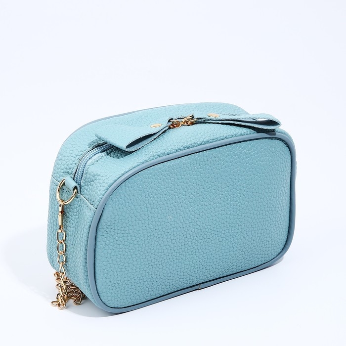 Сумка кросс-боди на молнии, цвет голубой