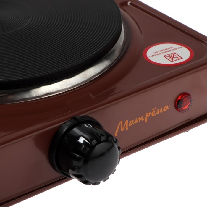 Плитка электрическая Плитка электрическая "Матрёна" МА-061, 1000 Вт, 1 конфорка, коричневая