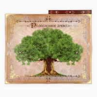 Родословная книга с рамкой под фото &laquo;Родословная книга&raquo;, под дерево, 50 листов, 21,5 х 23,7 см.