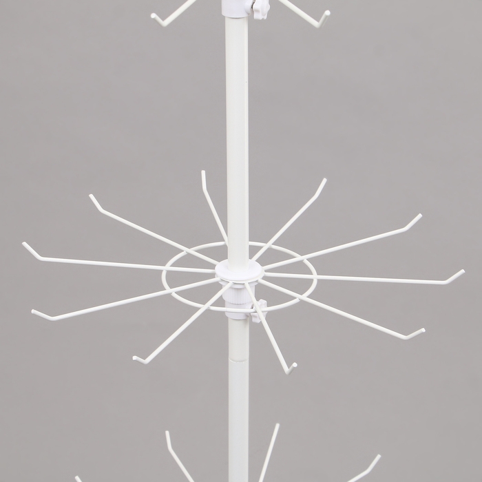 Вертушка, 5 ярусов по 10 крючков, 44×44×165, цвет белый Вертушка, 5 ярусов по 10 крючков, 44×44×165, цвет белый