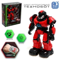 Робот радиоуправляемый «Технобот», 2 пульта, жесты, с аккумулятором, цвет красный Робот радиоуправляемый «Технобот», 2 пульта, жесты, с аккумулятором, цвет красный