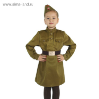 Карнавальный костюм военного для девочки, рост 152 см, р. 40