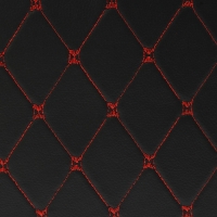 Органайзер кофр в багажник, 55 х 30 х 31 см, экокожа, черный-красный