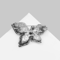 Брошь &laquo;Бабочка&raquo; крупная, цвет зелёный в серебре