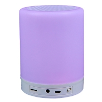 Портативная колонка PERO WS04, 3 Вт, Bluetooth 5.3, 400 мАч, подсветка, белая