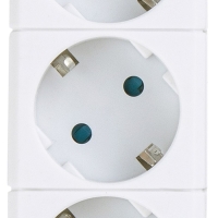 Сетевой фильтр duwi, 5 розеток, 5 м, 10 А, ПВС 3х0.75 мм2, с з/к, 2 USB, со шторками, белый