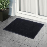 Коврик придверный влаговпитывающий, ребристый, &laquo;Стандарт&raquo;, 60&times;90 см, цвет чёрный