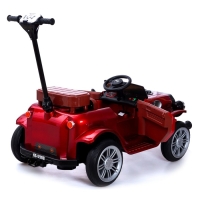 Электромобиль &laquo;Ретро&raquo;, с подставкой для родителя, цвет красный глянец