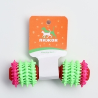 Игрушка жевательная 15,5 х 5,5 см, красная/зелёная/розовая
