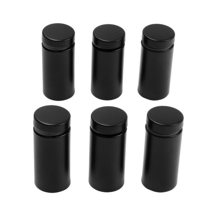 Дистанционный держатель для табличек, 19х40 мм, цвет черный, набор 6 шт. Дистанционный держатель для табличек, 19х40 мм, цвет черный, набор 6 шт.