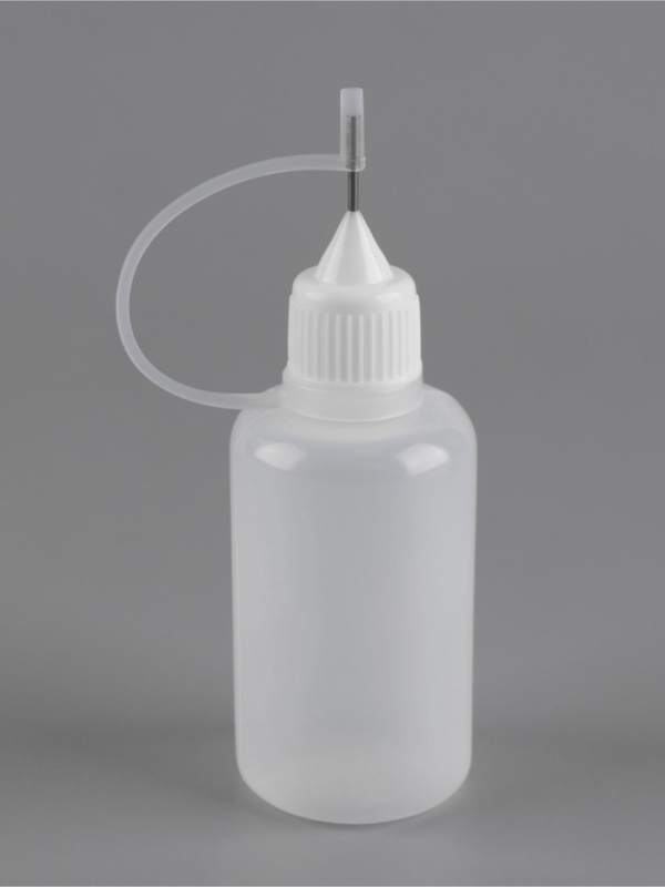Бутылочки для нанесения клея d3*9,2см 30мл с иглой (наб 3шт цена за наб) прозрачный АУ