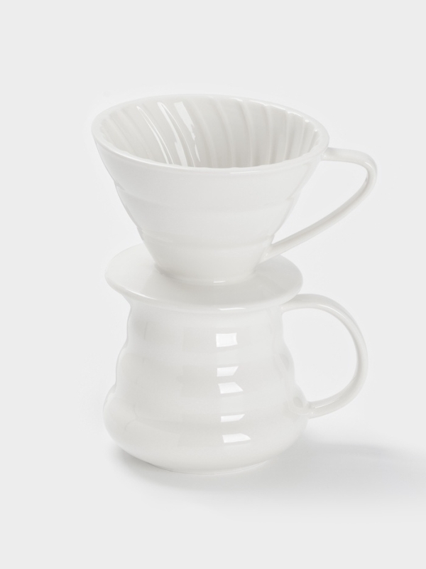 Пуровер-Кофейник "Глянец" 14,1х11,9х17,1, цвет белый