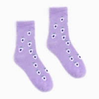 Носки женские махровые MINAKU &laquo;Цветочки&raquo;, размер 36-39 (23-25 см)