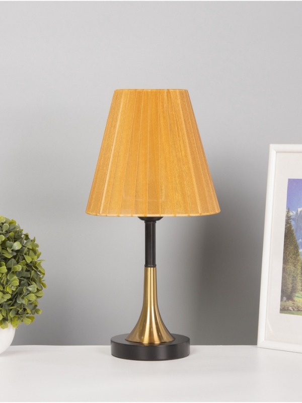 Лампа настольная BayerLux "Рита" 1х40Вт Е27 черный/бронза/коричневый 20х20х40см