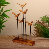 Сувенир "Птички" на подставке, албезия 20х5х35 см Сувенир "Птички" на подставке, албезия 20х5х35 см