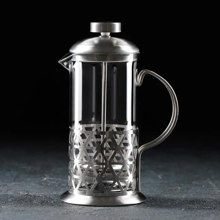 Френч-пресс стеклянный Доляна &laquo;Фараон&raquo;, 350 мл, 13&times;9&times;19 см