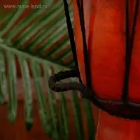 Сувенирный музыкальный инструмент барабан джембе "Классика" 30х15х15 см