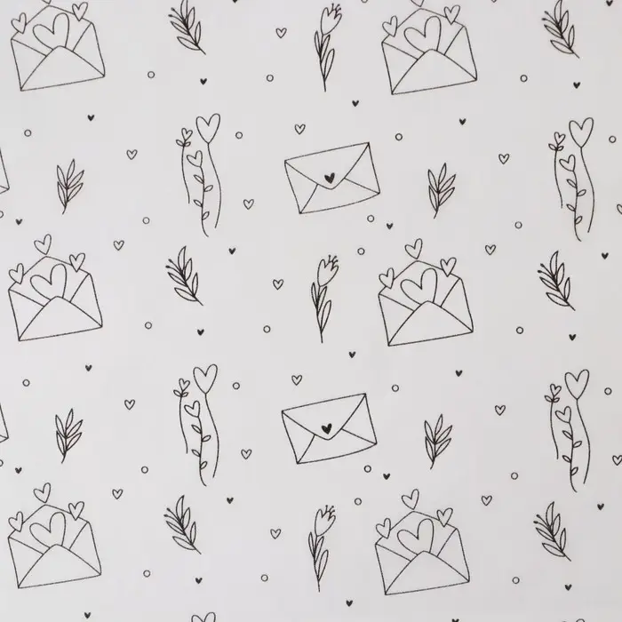 Бумага упаковочная тишью &laquo;Контурные ветки&raquo;, 50 х 70 см