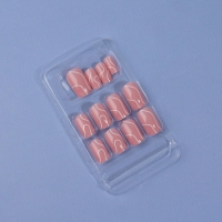 Накладные ногти «lines», 24 шт, с клеевыми пластинами, форма мягкий квадрат, цвет нежно-розовый Накладные ногти «lines», 24 шт, с клеевыми пластинами, форма мягкий квадрат, цвет нежно-розовый