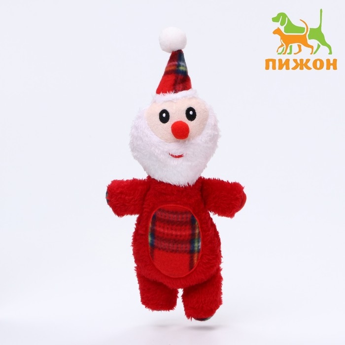 Игрушка мягкая для собак Игрушка мягкая для собак "Мороз" с пищалкой, 34 х 16 см