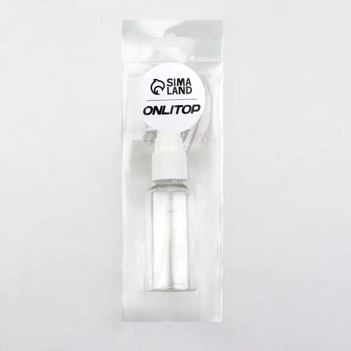 Бутылочка для хранения, с распылителем, 30 мл, цвет прозрачный/белый