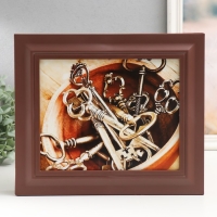 Ключница закрытая "Ключи" 26,5х31,5 см Орех Ключница закрытая "Ключи" 26,5х31,5 см Орех