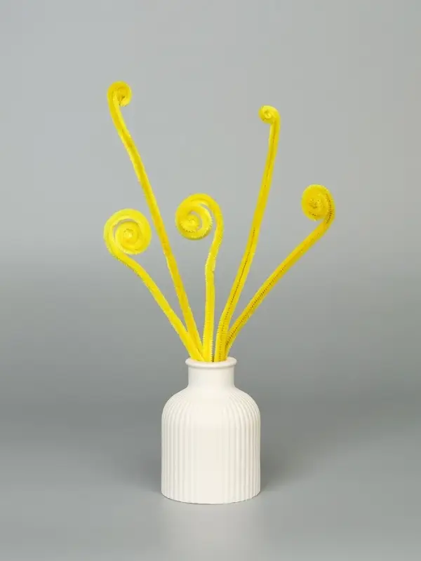 Синельная проволока, набор 100 шт, размер 1 шт 30х0,8 см, цвет желтый