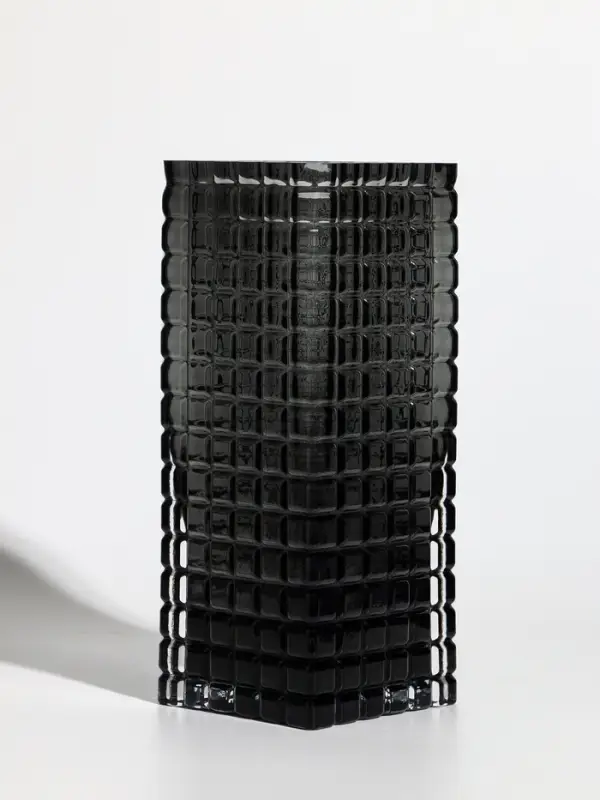 Ваза стекло настольная "Валери" кубики, 24,5х10 см, серый