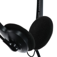 Наушники Ritmix RH-512M, компьютерные, микрофон, 105 дБ, 16 Ом, 3.5 мм, 1.8 м, черные