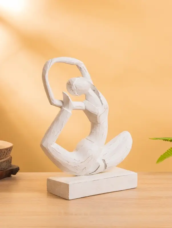 Сувенир "Йога" дерево 25х10х35 см, цв. белый