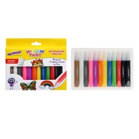 Краска по стеклу витражная Аппликация набор 10цв+2чер*11мл ЮНЛАНДИЯ,12 туб шаблонов 191759 Краска по стеклу витражная Аппликация набор 10цв+2чер*11мл ЮНЛАНДИЯ,12 туб шаблонов 191759