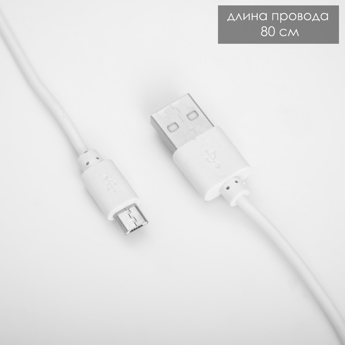 Настольная лампа "Делсер" LED 3Вт USB АКБ синий 14х13х39 см RISALUX