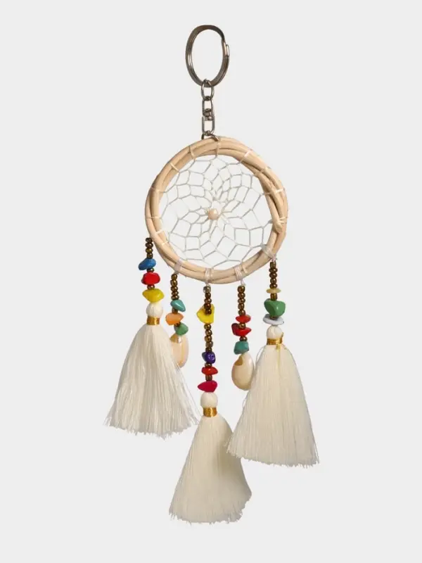 Брелок "Ловец снов" 17 см, цв. белый