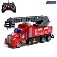Грузовик радиоуправляемый &laquo;Пожарная служба&raquo;, свет, работает от батареек