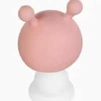 Прорезыватель силиконовый для зубов с погремушкой 3 в 1 M&B &laquo;Зайка&raquo;, розовый