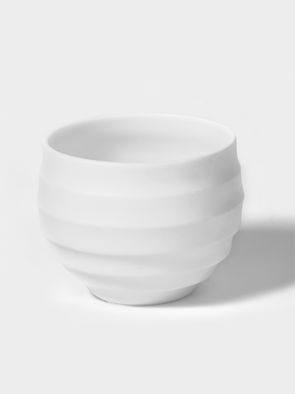 Кашпо круглое "Layer" d7.5х6 см, цвет белый