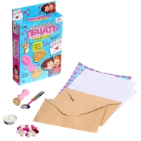 Набор для опытов для детей &laquo;Сургучная печать. Я тебя люблю&raquo;, штамп, сургуч, конверт для письма