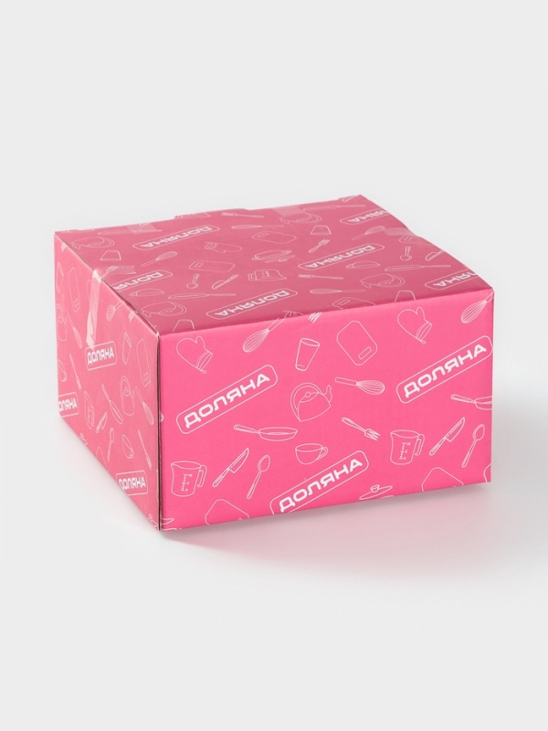 Чайная пара Доляна &laquo;Розовая клетка&raquo;, чашка 220 мл, блюдце d=16 см, ручная роспись, керамика, белая