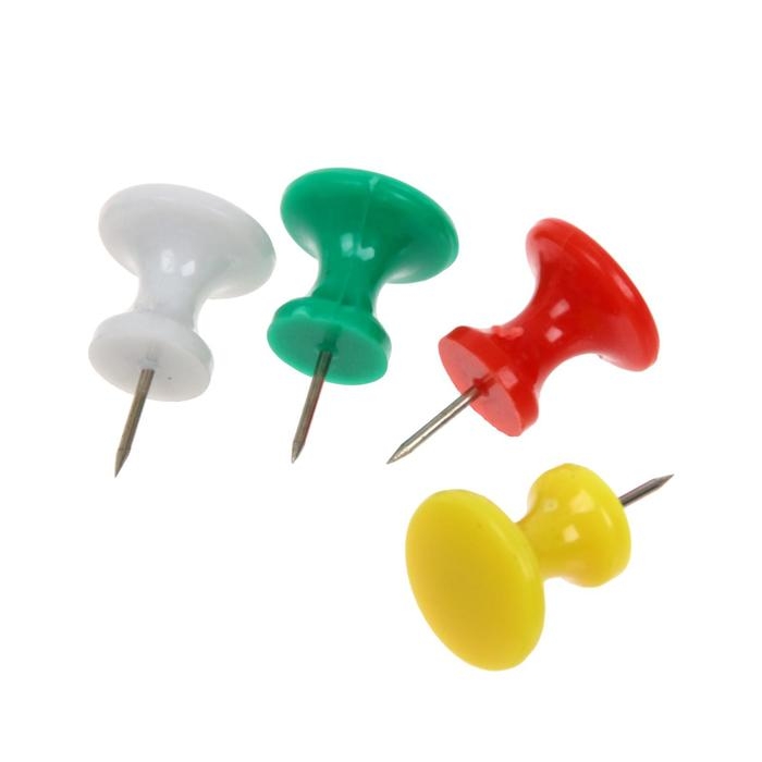 Кнопки силовые, большие, цветные, 15 штук, в пластиковой коробке Кнопки силовые, большие, цветные, 15 штук, в пластиковой коробке