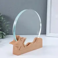 Стела наградная "Звёздочка" верх 18х17 см низ 19х9 см звезда 6х6 см 3,5х19х20 см