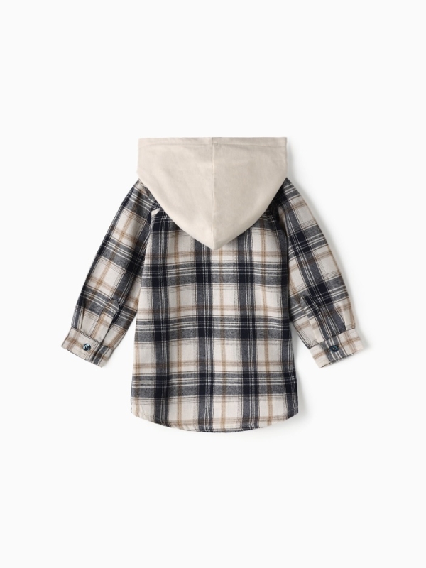 Рубашка детская фланелевая с капюшоном KAFTAN р. 32 (110-116 см), синий